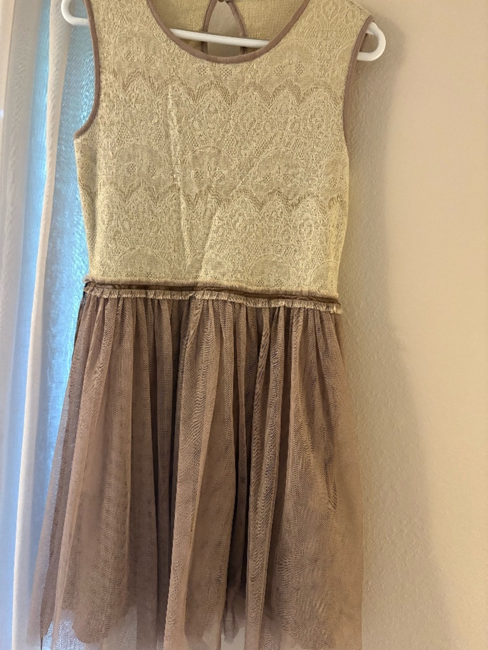 Weston Wear Sleeveless Wool and Tulle Dress M